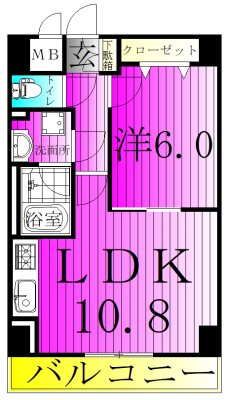 ベルフィオーレ千代田 202号室 間取り