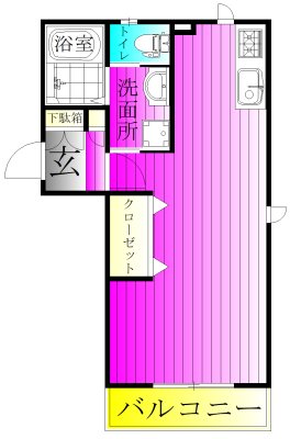 ＨＩＲＯ&rsquo;Ｓ　ＧＡＲＤＥＮ　Ｂ 107号室 間取り