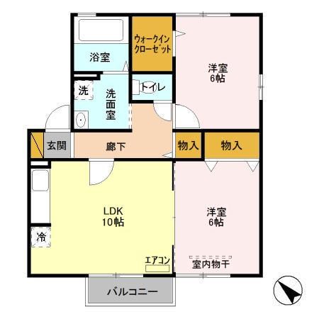 K・ファミリア 201号室 間取り