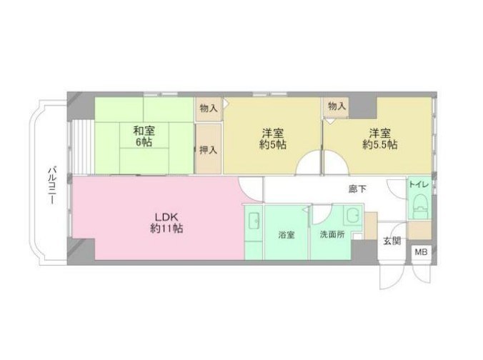 グランコスモＵ 間取り図