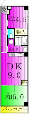 南柏堀ハイツ 間取り図