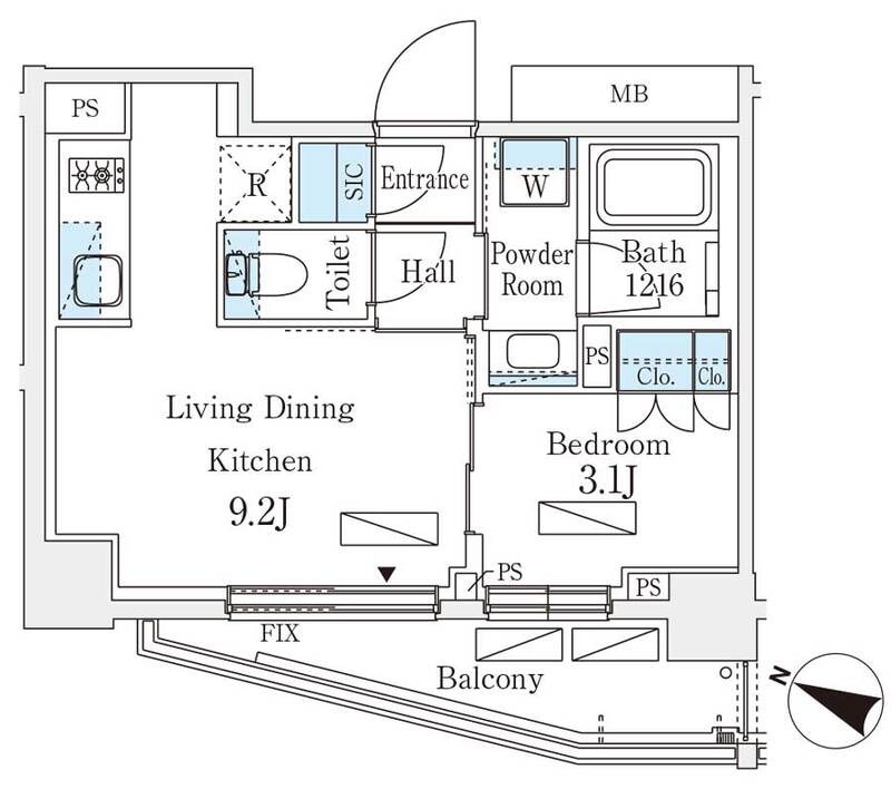 シーズンフラッツ町屋 間取り図