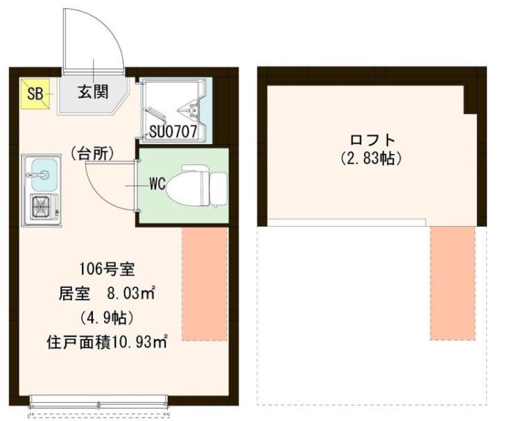 ハーモニーテラス西尾久Ⅱ 間取り図