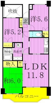 第二グランドフォート 703号室 間取り