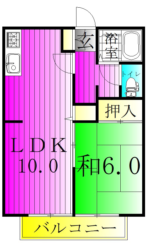 フロイディーハイツ 202号室 間取り
