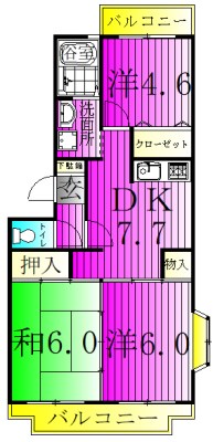 レグルス松戸A棟 間取り