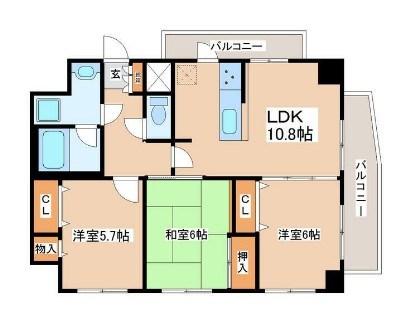 ライオンズマンション梅島第5 間取り図