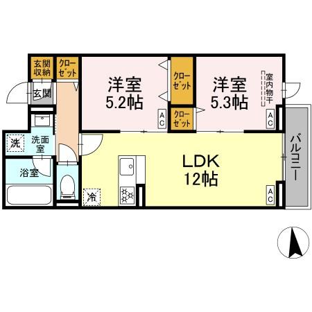 セレスティア東保木間Ⅱ  間取り図