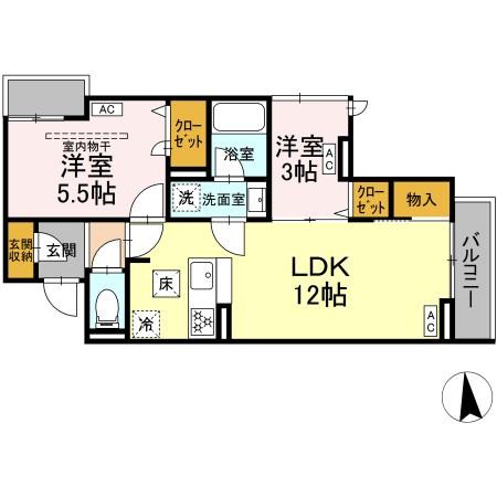 セレスティア東保木間Ⅱ  間取り図