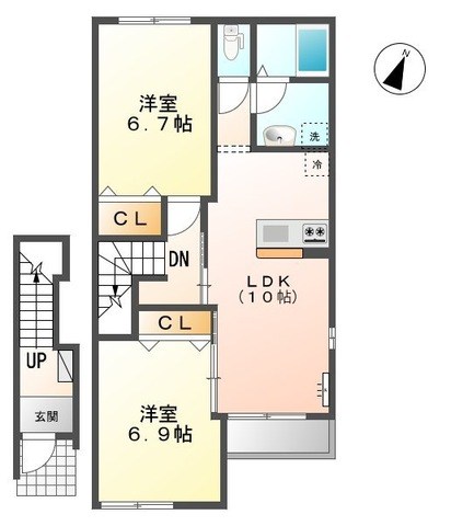 maison圭 202号室 間取り