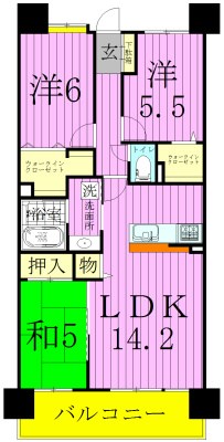レジディア東松戸 304号室 間取り