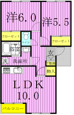 パーチェ西初石 103号室 間取り