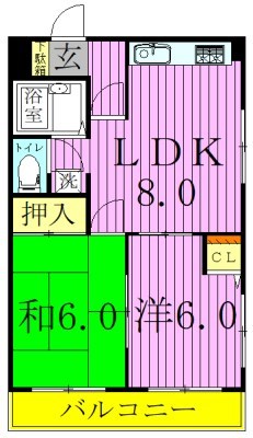 クロスコーポ２ 間取り図