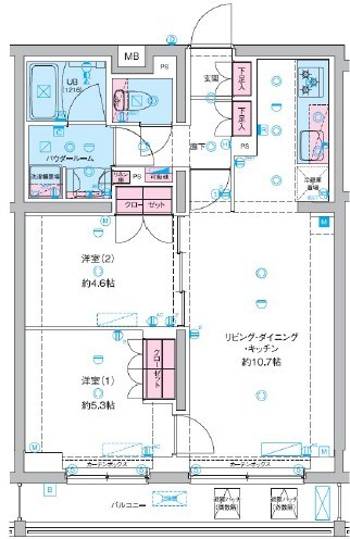 GENOVIA竹ノ塚  間取り図
