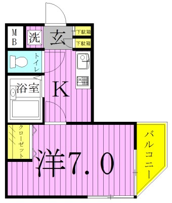 エルシオンⅡ 201号室 間取り