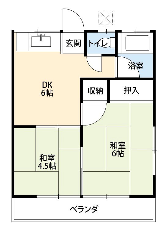 コーポ仙元 5号室 間取り