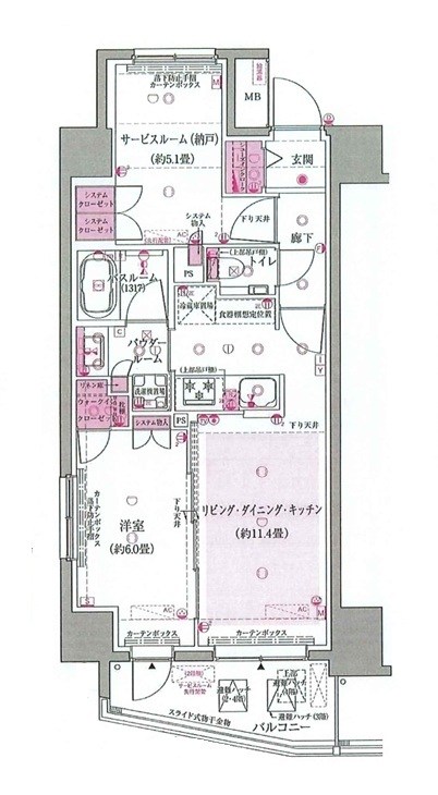 エクセレントシティ竹ノ塚駅 間取り図