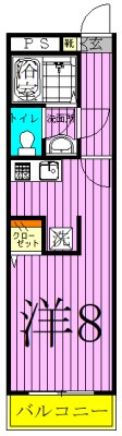 グリーンファーム 206号室 間取り