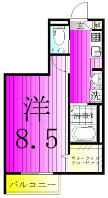プランドール東松戸 301号室 間取り