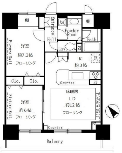 サンクレール荒川ブランガーデン 間取り図