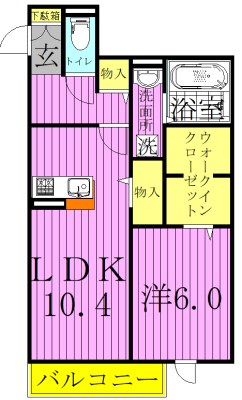 チェントラーレ 302号室 間取り