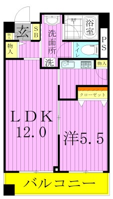カスタリア荒川 間取り図