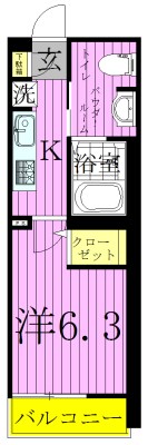 エルスタンザ東綾瀬 間取り図