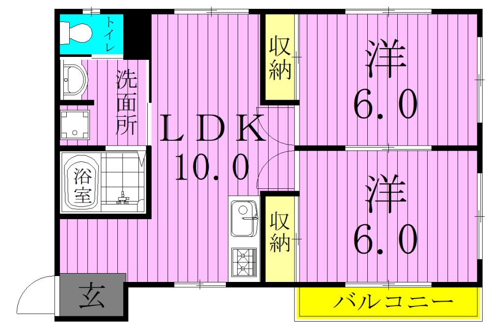 コーポスミレ  間取り図