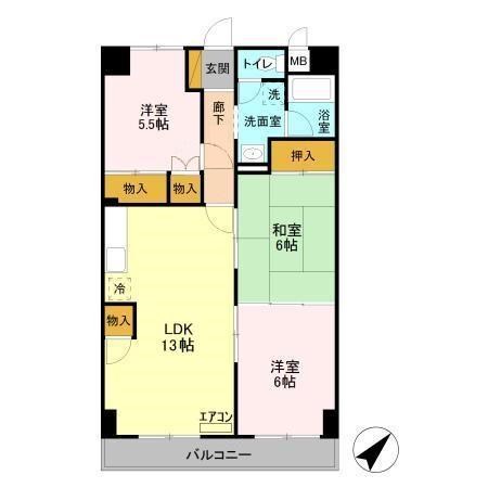 ユナイテッドマンション 203号室 間取り