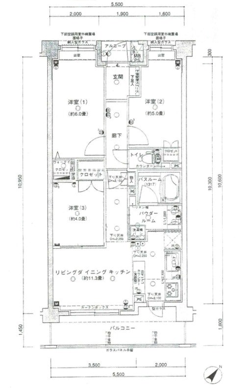 グローベルザ・プレイス舎人親水公園 間取り図