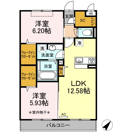 ボヌールメゾン 間取り図