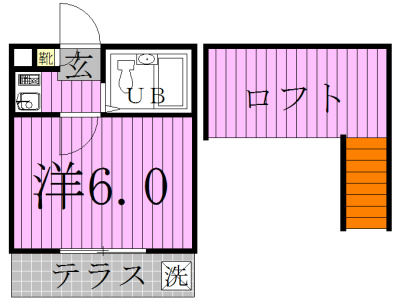 ジュネパレス松戸第62 201号室 間取り