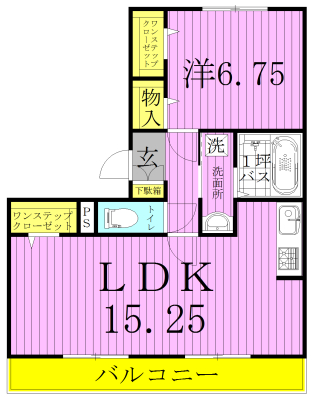 ブエナビスタ 206号室 間取り