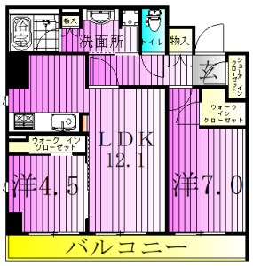 COCO-CHILL KAMEARI 間取り図