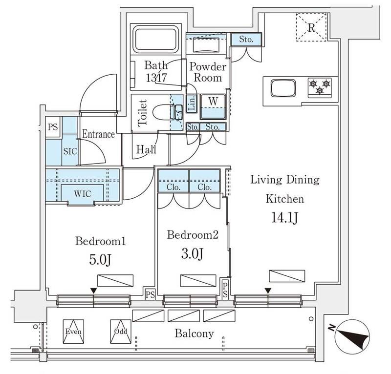 シーズンフラッツ町屋 間取り図