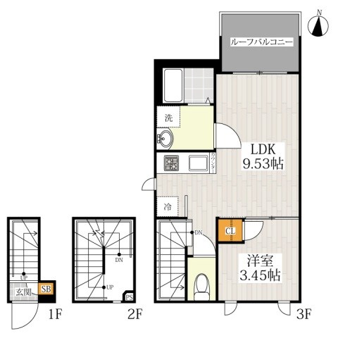 CB町屋ミルト 間取り図