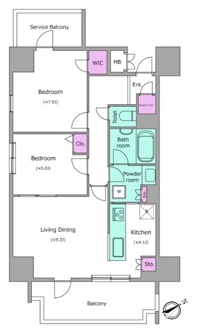 レジディア町屋 間取り図