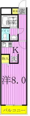 第二中村マンション  111号室 間取り