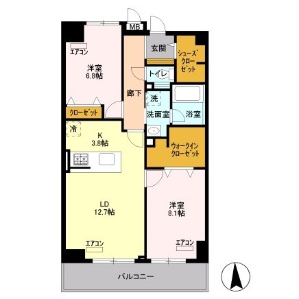 ロイヤルパークスシーサー 間取り図