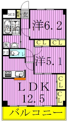 フォーレスト北綾瀬１ 間取り図