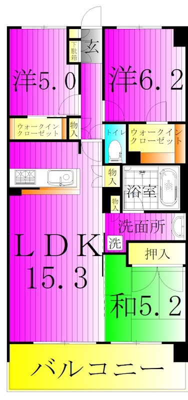 クレストフォルム柏サウスウイング 間取り