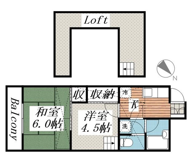 ジュネパレス柏第78 202号室 間取り