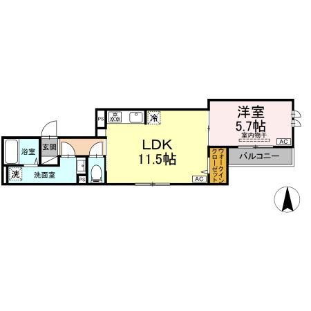 セレスティア扇Ⅵ 間取り図