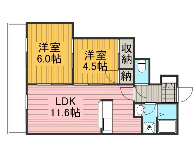 泉第6ビル 606号室 間取り