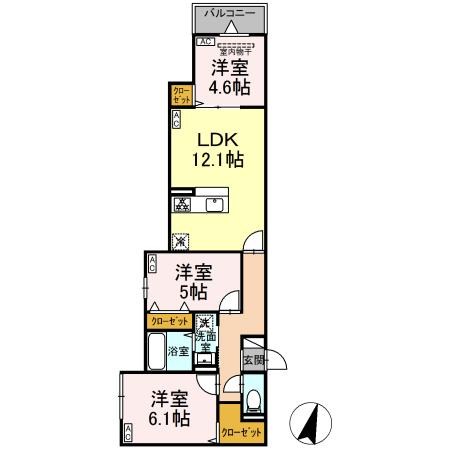 セレスティア西亀有 間取り図