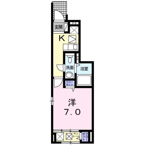 アンソレイユ 間取り図