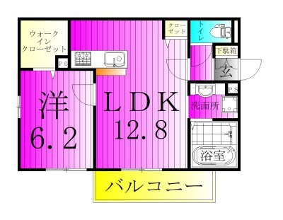 ボヌール 101号室 間取り