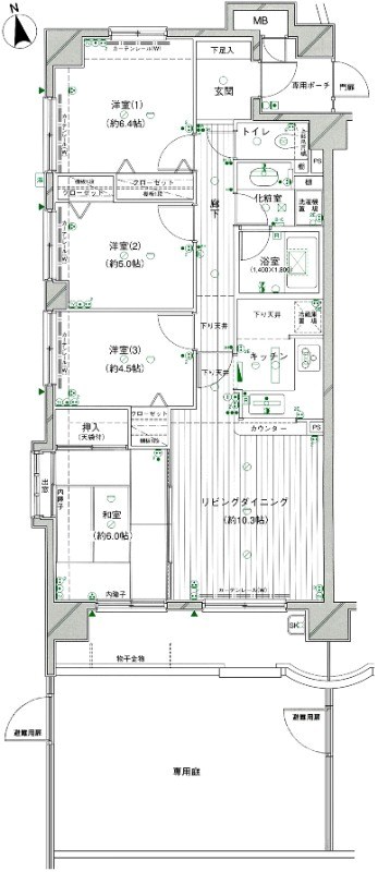 ダイアパレス北松戸 103号室 間取り