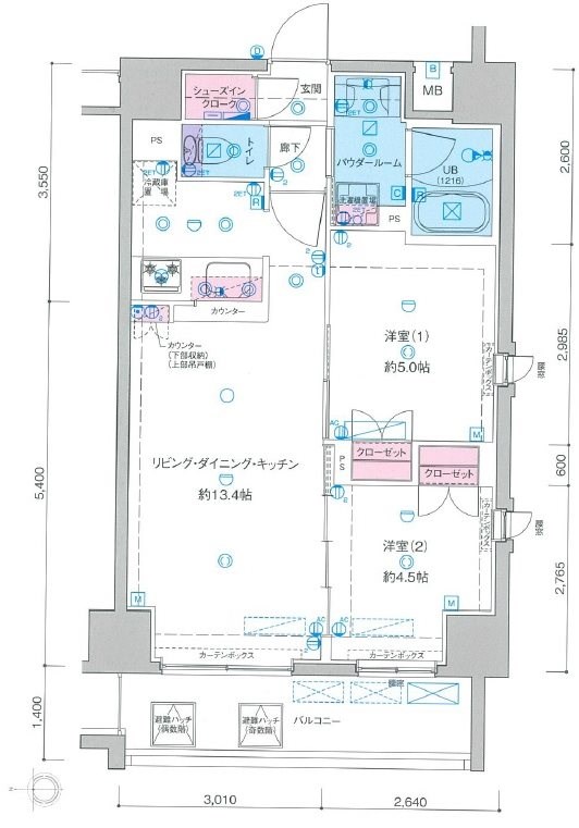 GENOVIA隅田川west sky garden 間取り図