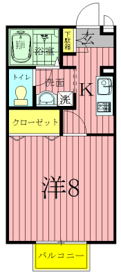 ノーブル富里 103号室 間取り